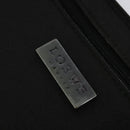LOEWE Anagram Shoulder Bag Leather Black Silver Auth sw1314-23