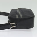 LOEWE Anagram Shoulder Bag Leather Black Silver Auth sw1314-3