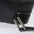 LOEWE Anagram Shoulder Bag Leather Black Silver Auth sw1314-5