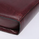 CELINE Shoulder Bag Leather Bordeaux Gold Auth sw1315-13