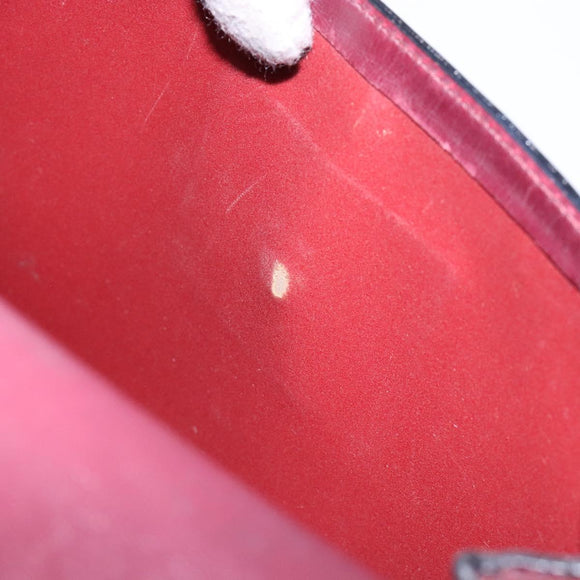 CELINE Shoulder Bag Leather Bordeaux Gold Auth sw1315