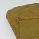 PRADA Chain Shoulder Bag Nylon Brown Silver Auth sw1316-10