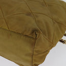 PRADA Chain Shoulder Bag Nylon Brown Silver Auth sw1316-13