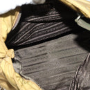 PRADA Chain Shoulder Bag Nylon Brown Silver Auth sw1316-16