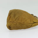 PRADA Chain Shoulder Bag Nylon Brown Silver Auth sw1316-5