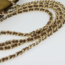PRADA Chain Shoulder Bag Nylon Brown Silver Auth sw1316-7