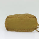 PRADA Chain Shoulder Bag Nylon Brown Silver Auth sw1316-9