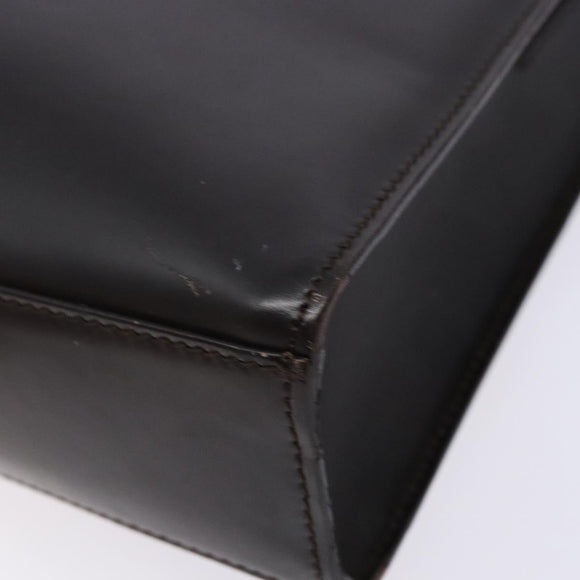 GUCCI Shoulder Bag Patent leather Dark Brown 002 1007 Auth sw1317