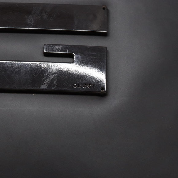 GUCCI Shoulder Bag Patent leather Dark Brown 002 1007 Auth sw1317