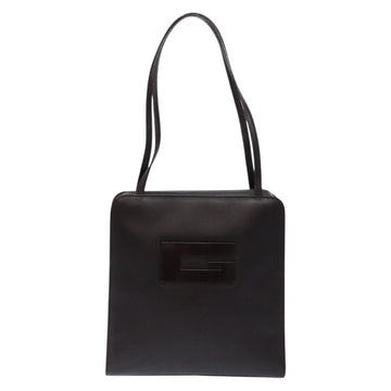 GUCCI Shoulder Bag Patent leather Dark Brown 002 1007 Auth sw1317 - 0