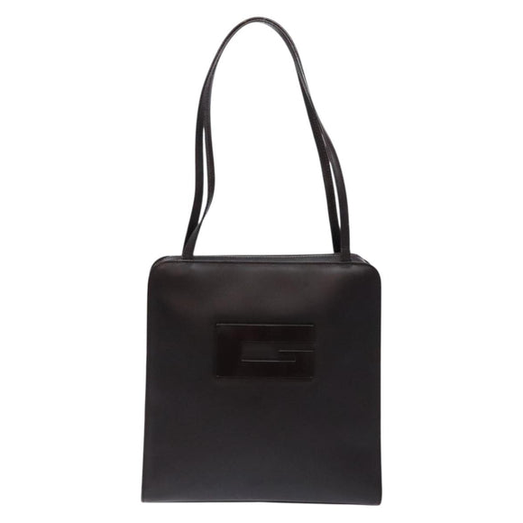 GUCCI Shoulder Bag Patent leather Dark Brown 002 1007 Auth sw1317