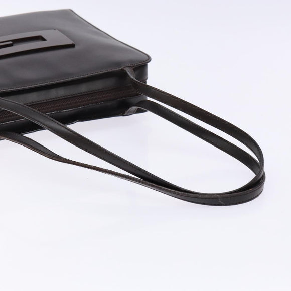 GUCCI Shoulder Bag Patent leather Dark Brown 002 1007 Auth sw1317