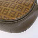 FENDI Zucchino Canvas Shoulder Bag PVC Brown Auth sw1321-12