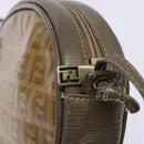 FENDI Zucchino Canvas Shoulder Bag PVC Brown Auth sw1321-17