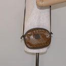 FENDI Zucchino Canvas Shoulder Bag PVC Brown Auth sw1321-22