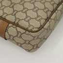 GUCCI GG Plus Supreme Clutch Bag PVC Beige Gold Auth sw1322-11