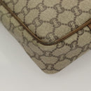 GUCCI GG Plus Supreme Clutch Bag PVC Beige Gold Auth sw1322-12