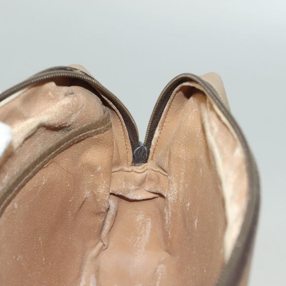 GUCCI GG Plus Supreme Clutch Bag PVC Beige Gold Auth sw1322