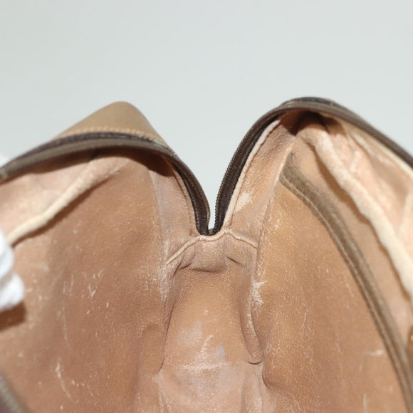 GUCCI GG Plus Supreme Clutch Bag PVC Beige Gold Auth sw1322