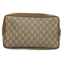 GUCCI GG Plus Supreme Clutch Bag PVC Beige Gold Auth sw1322-3
