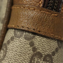 GUCCI GG Plus Supreme Clutch Bag PVC Beige Gold Auth sw1322-5