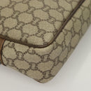 GUCCI GG Plus Supreme Clutch Bag PVC Beige Gold Auth sw1322-9