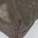 GUCCI GG Implementation Tote Bag PVC Beige Silver 211137 Auth sw1323-15