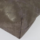 GUCCI GG Implementation Tote Bag PVC Beige Silver 211137 Auth sw1323-9