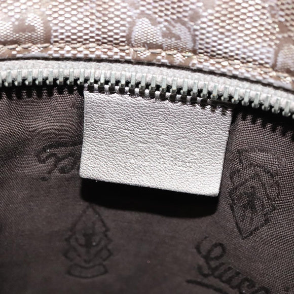 GUCCI GG Implementation Tote Bag PVC Beige Silver 211137 Auth sw1323