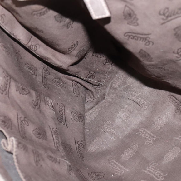 GUCCI GG Implementation Tote Bag PVC Beige Silver 211137 Auth sw1323