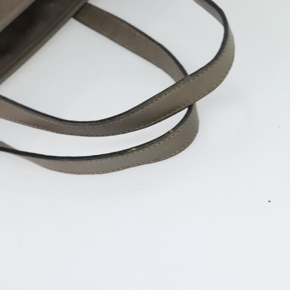 GUCCI GG Implementation Tote Bag PVC Beige Silver 211137 Auth sw1323