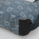 Salvatore Ferragamo Shoulder Bag Canvas Blue Gold Auth sw1326-10