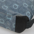 Salvatore Ferragamo Shoulder Bag Canvas Blue Gold Auth sw1326-12