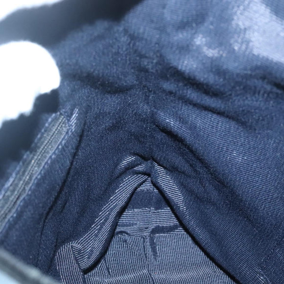 Salvatore Ferragamo Shoulder Bag Canvas Blue Gold Auth sw1326