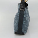 Salvatore Ferragamo Shoulder Bag Canvas Blue Gold Auth sw1326-5