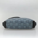 Salvatore Ferragamo Shoulder Bag Canvas Blue Gold Auth sw1326-9