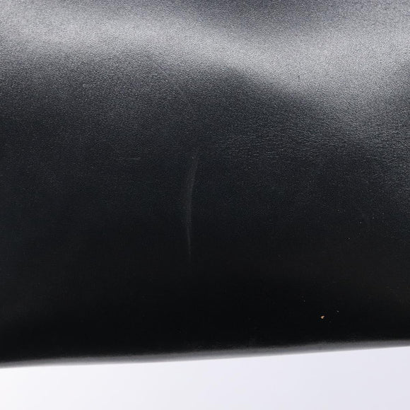 Salvatore Ferragamo Shoulder Bag Leather Navy Gold Auth sw1328