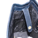 Salvatore Ferragamo Shoulder Bag Leather Navy Gold Auth sw1328-19