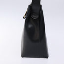 Salvatore Ferragamo Shoulder Bag Leather Navy Gold Auth sw1328-5