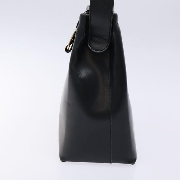 Salvatore Ferragamo Shoulder Bag Leather Navy Gold Auth sw1328