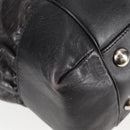GUCCI Shoulder Bag Leather Black Silver 257290 Auth sw1329-10