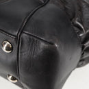 GUCCI Shoulder Bag Leather Black Silver 257290 Auth sw1329A-16