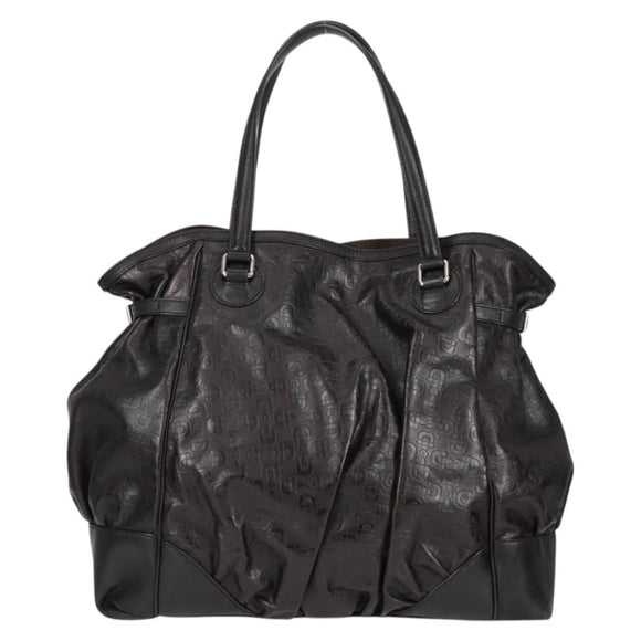 GUCCI Shoulder Bag Leather Black Silver 257290 Auth sw1329A