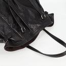 GUCCI Shoulder Bag Leather Black Silver 257290 Auth sw1329-6