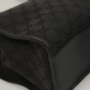 GUCCI GG Canvas Jackie Tote Bag Black Silver 002 1074 2123 Auth sw1339-10