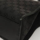 GUCCI GG Canvas Jackie Tote Bag Black Silver 002 1074 2123 Auth sw1339-11