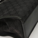 GUCCI GG Canvas Jackie Tote Bag Black Silver 002 1074 2123 Auth sw1339-12