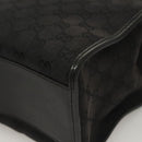 GUCCI GG Canvas Jackie Tote Bag Black Silver 002 1074 2123 Auth sw1339-13