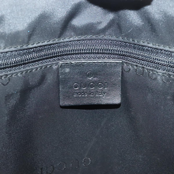 GUCCI GG Canvas Jackie Tote Bag Black Silver 002 1074 2123 Auth sw1339