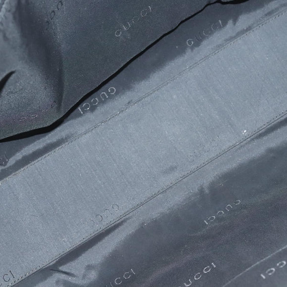 GUCCI GG Canvas Jackie Tote Bag Black Silver 002 1074 2123 Auth sw1339